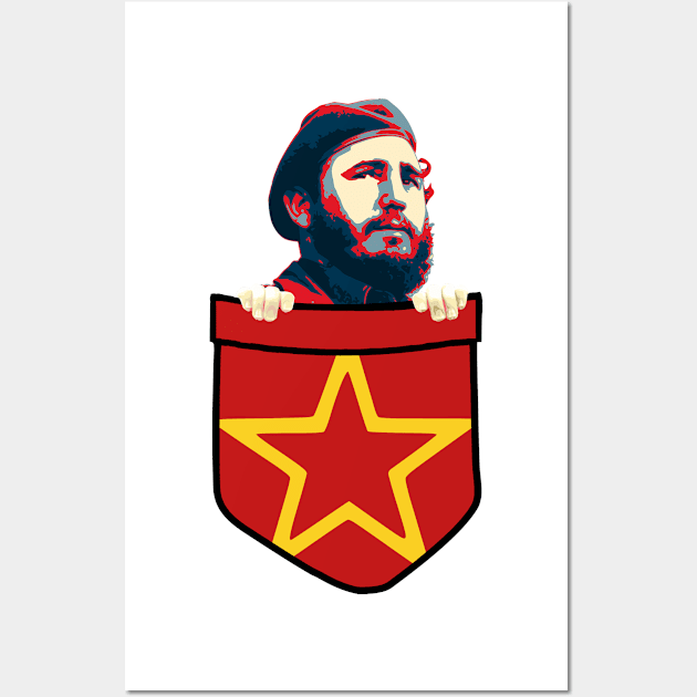 Fidel Castro Socialism Chest Pocket Wall Art by Nerd_art